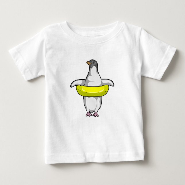 Penguin with Swim ring Baby T-Shirt (Front)