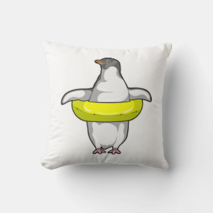 Penguin with Swim ring Cushion