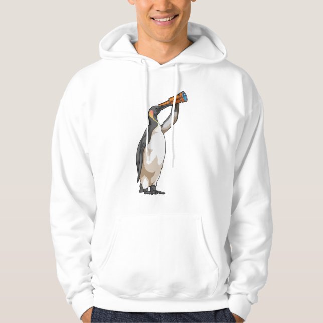 Penguin with Telescope Hoodie (Front)