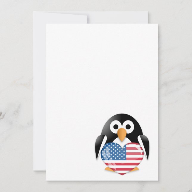 Penguin with USA flag (Front)
