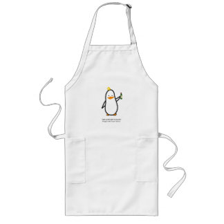 PENGUIN WITH WINE on an apron
