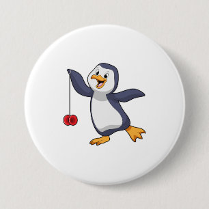 Penguin with Yo-Yo 7.5 Cm Round Badge