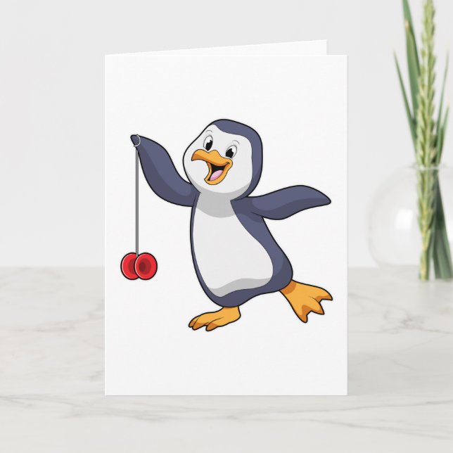 Penguin with Yo-Yo Card (Front)