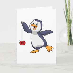 Penguin with Yo-Yo Card