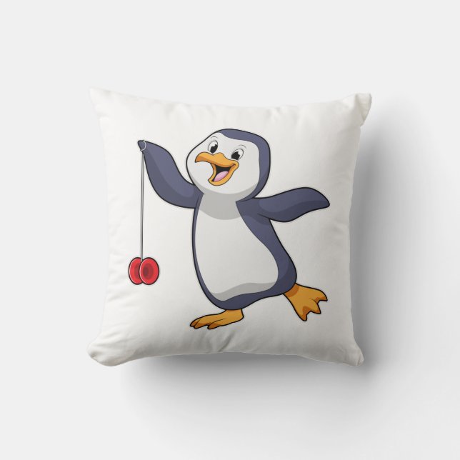 Penguin with Yo-Yo Cushion (Front)
