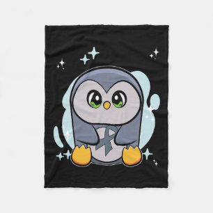 Penguin World Dyslexia Awareness  Fleece Blanket