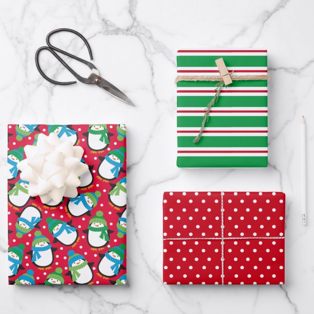 Penguin Wrapping Paper Sheet (Front)