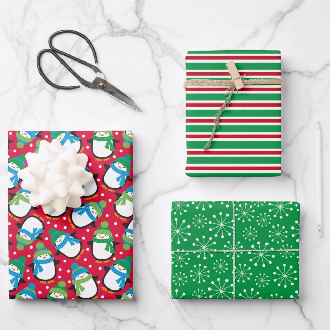 Penguin Wrapping Paper Sheet (Front)