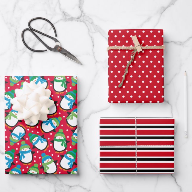 Penguin Wrapping Paper Sheet (Front)
