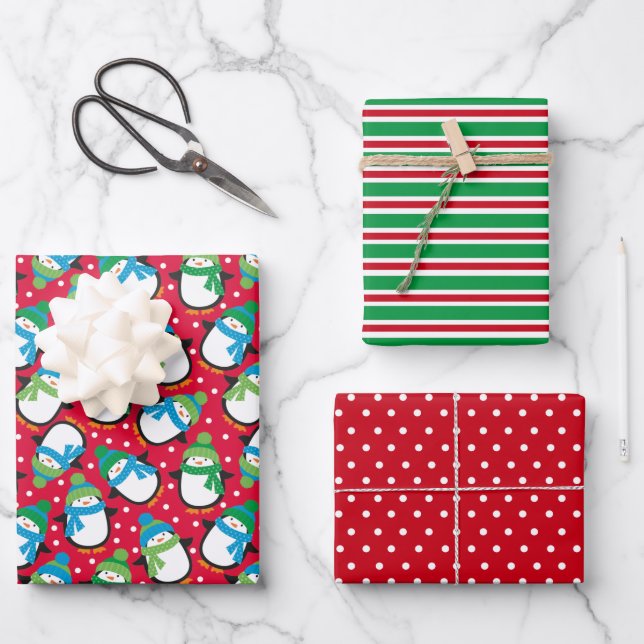 Penguin Wrapping Paper Sheet (Front)