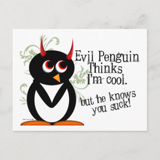 Penguin you suck postcards