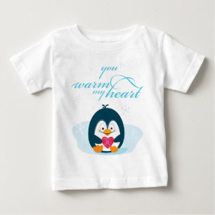 PENGUIN "you warm my heart" Baby T-Shirt