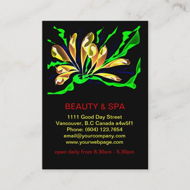 Penguinone Beauty Spa Salon Business Card (Front)