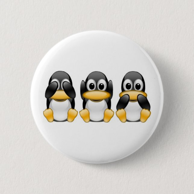 Penguins 6 Cm Round Badge (Front)