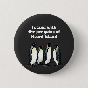 Penguins Against Tariffs Anti Trump Garden Flag 6 Cm Round Badge