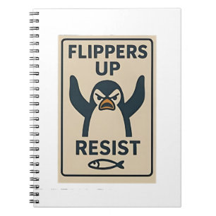 Penguins Against Tariffs Anti Trump Garden Flag Notebook