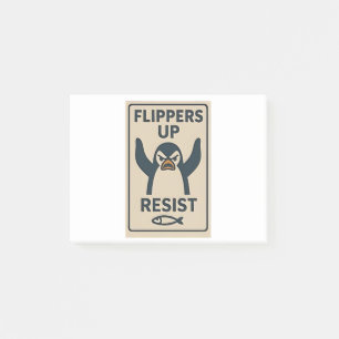 Penguins Against Tariffs Anti Trump Garden Flag   Post-it Notes