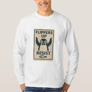 Penguins Against Tariffs Anti Trump Garden Flag T-Shirt
