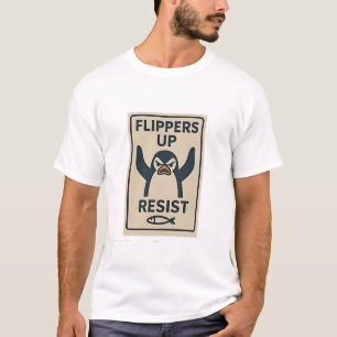 Penguins Against Tariffs Anti Trump Garden Flag   T-Shirt