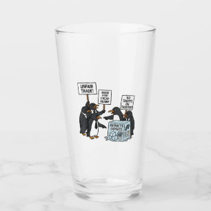 Penguins Against Tariffs Anti Trump Glass