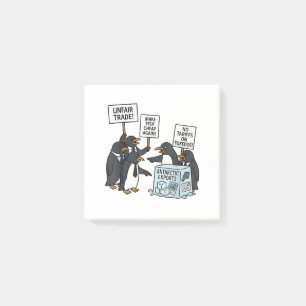 Penguins Against Tariffs Anti Trump Post-it Notes