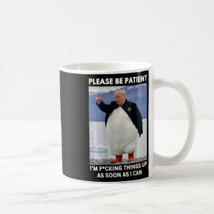 Penguins Against Tariffs Anti-trump Protest Hands Coffee Mug