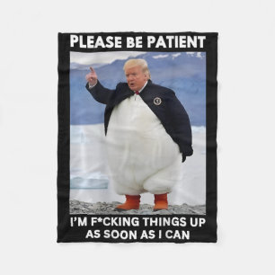 Penguins Against Tariffs Anti-trump Protest Hands Fleece Blanket