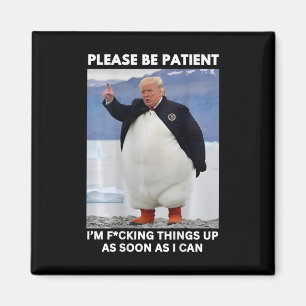 Penguins Against Tariffs Anti-trump Protest Hands Magnet