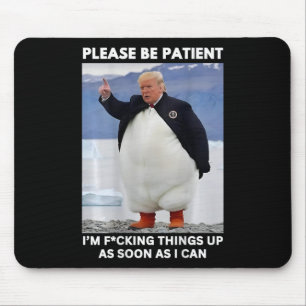 Penguins Against Tariffs Anti-trump Protest Hands Mouse Pad