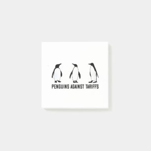 Penguins Against Tariffs Anti Trump Taxesx Politcs Post-it Notes