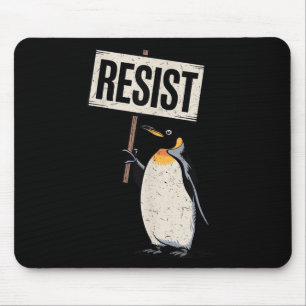 Penguins Against Tariffs Penguin Protest Resist Mouse Pad