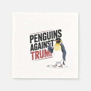 Penguins Against Trump Anti Trump USA  Napkin