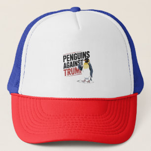 Penguins Against Trump Anti Trump USA Trucker Hat