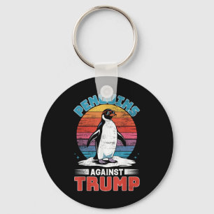 Penguins Against Trump Penguin Flippers Up Anti Tr Key Ring