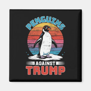Penguins Against Trump Penguin Flippers Up Anti Tr Magnet