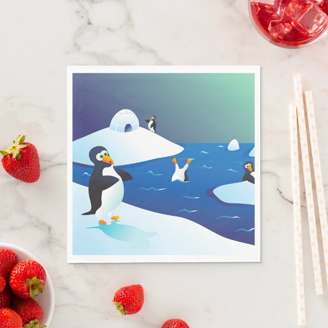 Penguins And Ice Napkin (Creator Uploaded)