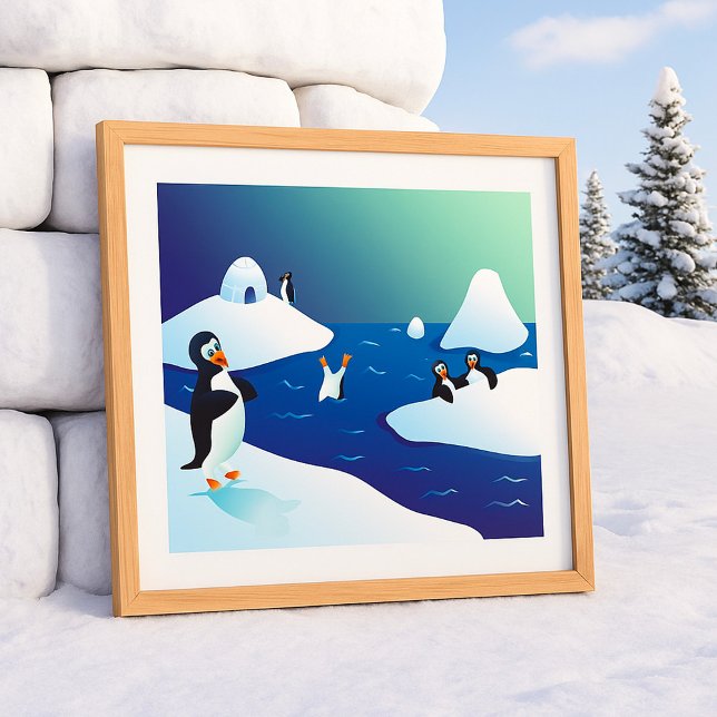 Penguins And Ice Poster (Creator Uploaded)