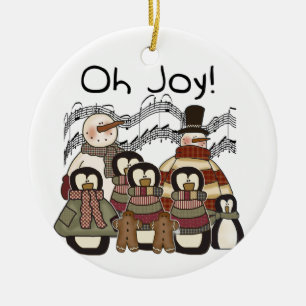 Penguins and Snowmen Oh Joy Ornament