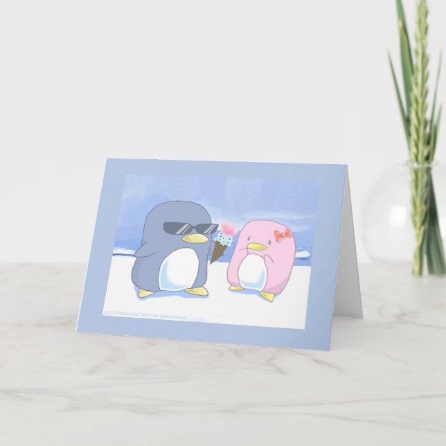 Penguin's are cute! card (Front)