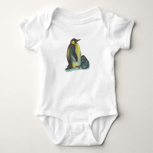 Penguins Baby Jersey Bodysuit, White Bodysuit