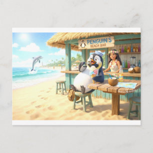 Penguin's Beach bar Postcard