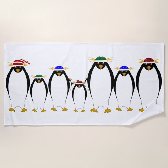Penguins Beach Towel (Front)