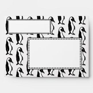 Penguins Black & White A7 Greeting Card Envelopes