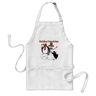 Penguins Building Friendship tshirts and Gifts Standard Apron