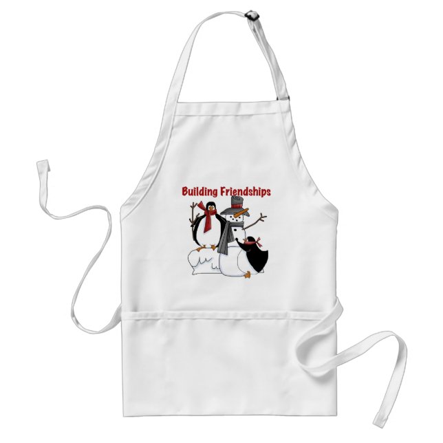 Penguins Building Friendship tshirts and Gifts Standard Apron (Front)