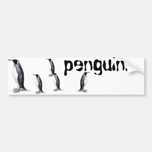 penguins.. bumper sticker (Front)