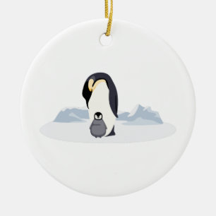 Penguins Ceramic Tree Decoration