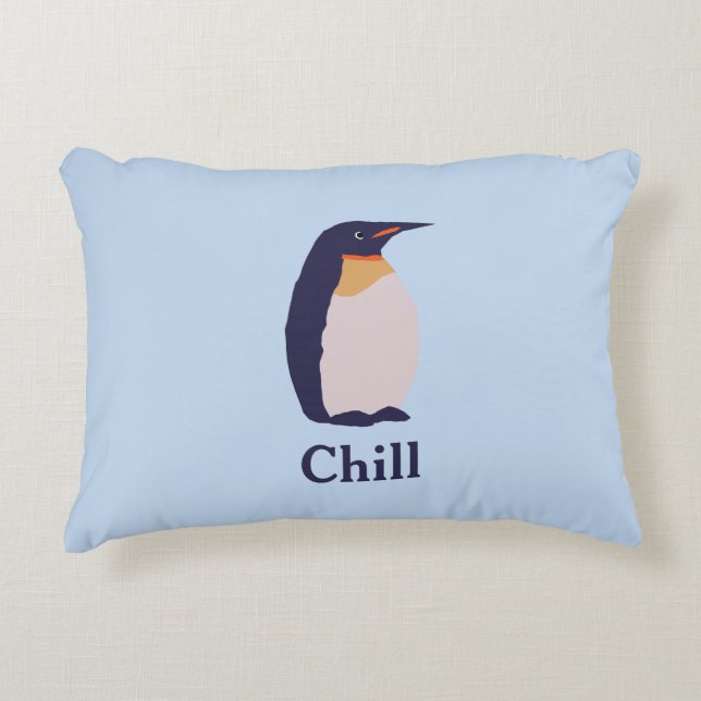 Penguins, chill decorative cushion (Front)