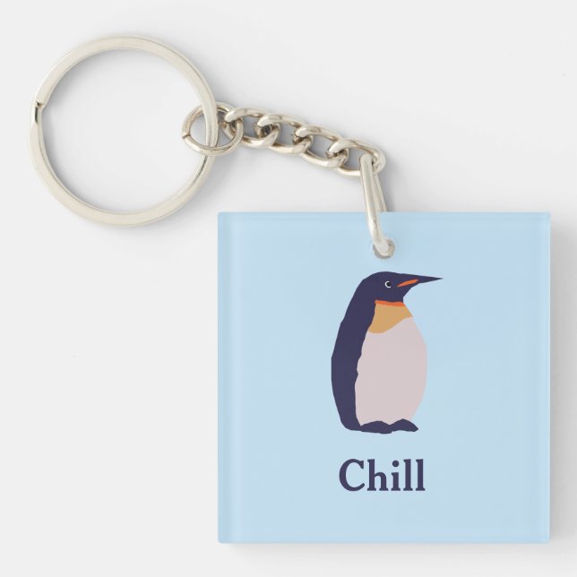 Penguins, chill key ring (Front)