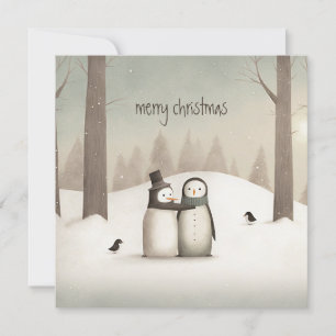 Penguins Christmas Holiday Card